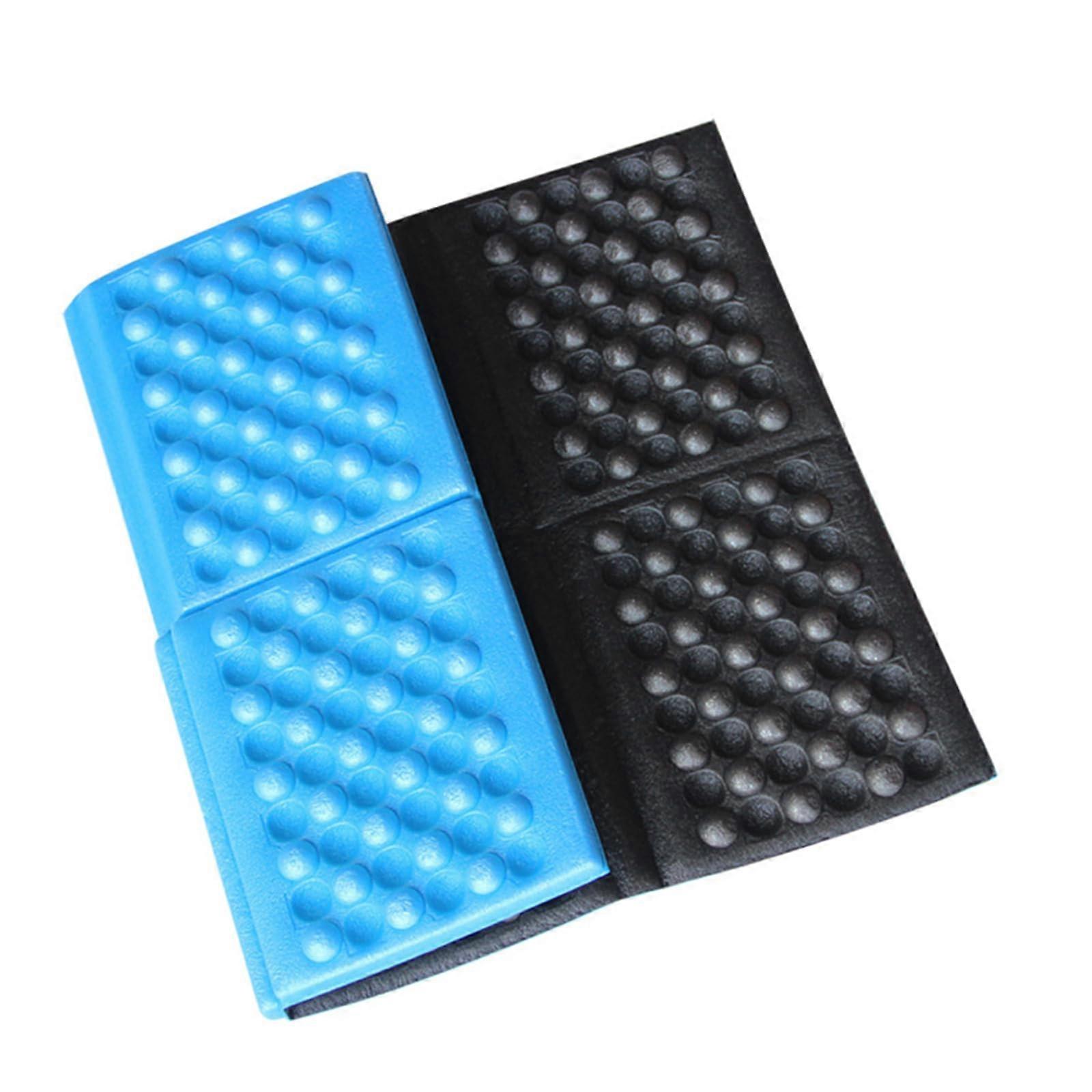 Picnic mat for outdoor use, camping pillow, foldable, 2 pieces blue