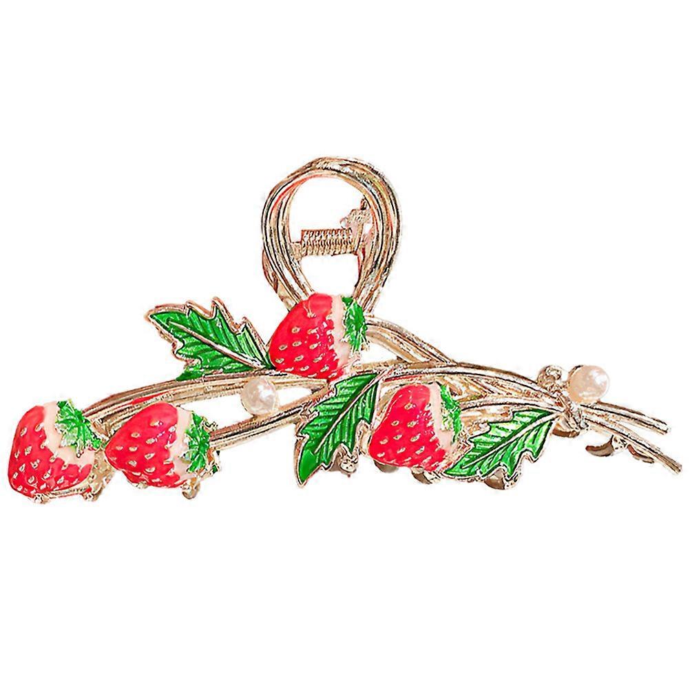 Strawberry Decorative Jaw Clips, Stylish for Various Outfits, Easy to Use