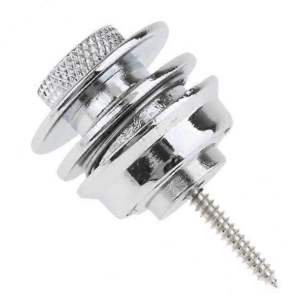 6xGuitar Strap Locks Buttons Security Straplocks Strap Retainer System Silver