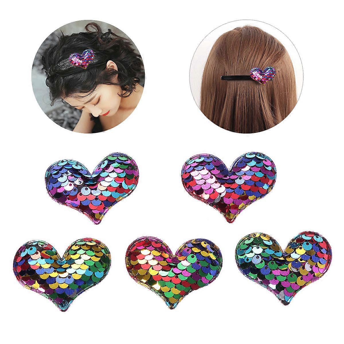 Sequins Heart Shaped Decor Items, Practical for DIY Clothing and Accessory Projects