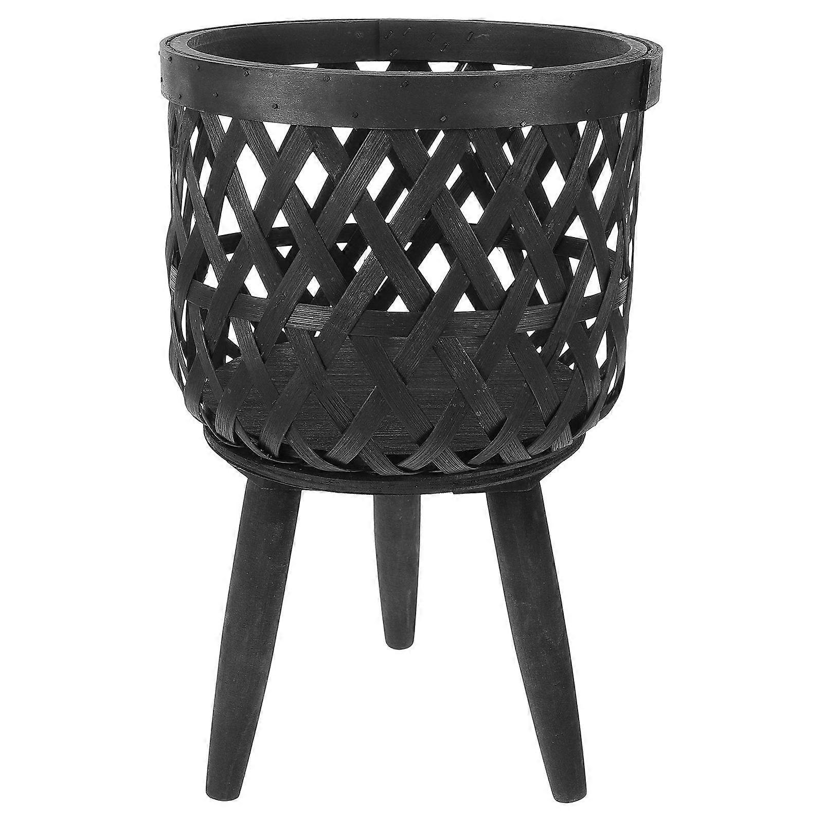 Handwoven Woven Planter Basket for Rustic and Modern Farmhouse Decor – Stylish Flowerpot Storage Rack for Minimalist Spaces