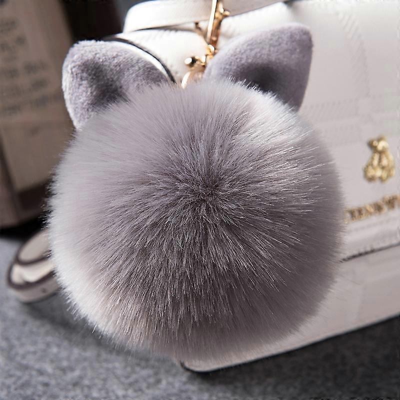 Fur Pom Keychains Fake Rabbit Fur Ball Keychain