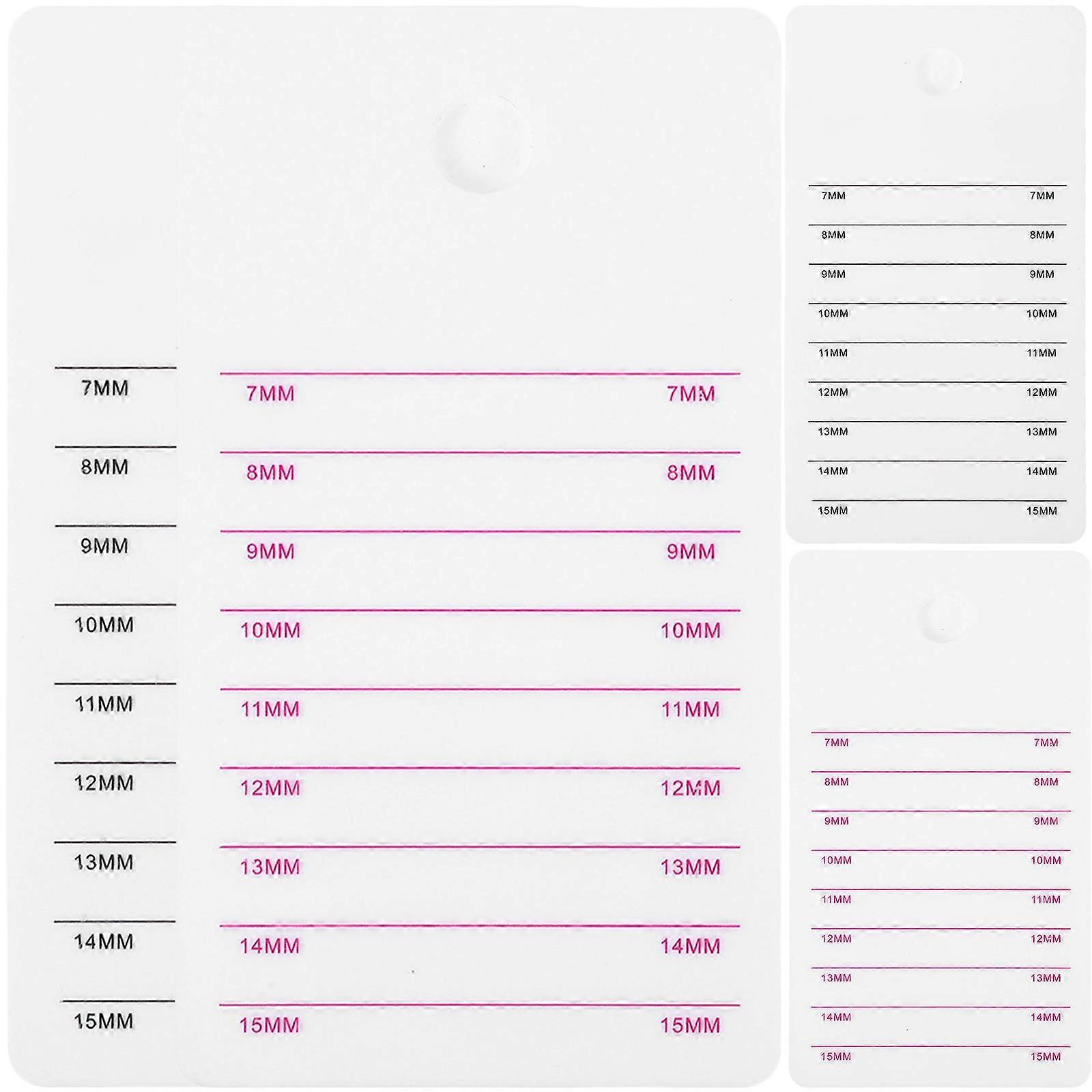4pcs Eyelash Extension Storage Boards with Scale – Lightweight False Eyelash Display Tray for Professional Salon & Home Use
