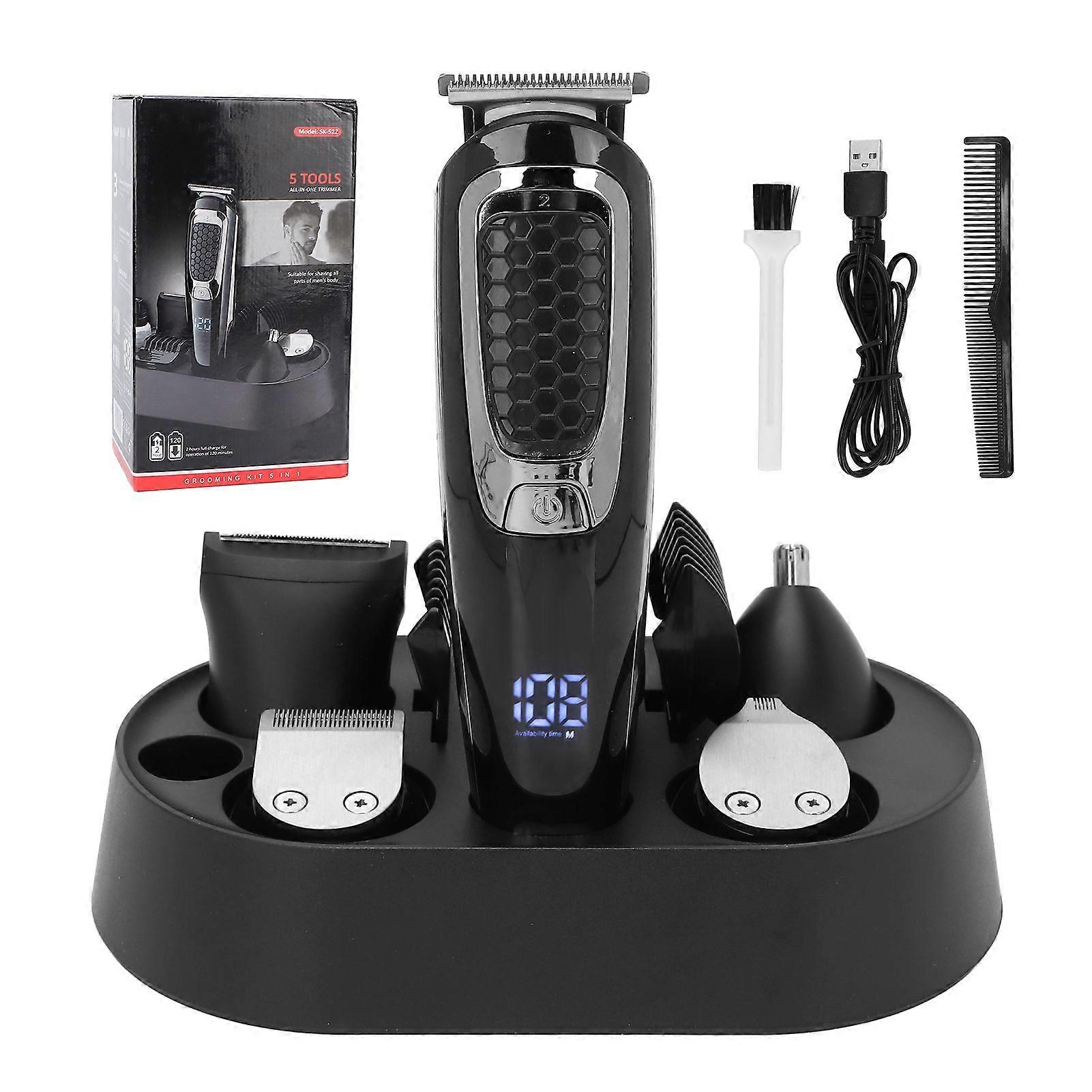 2025 Latest Model 5 In 1 Electric Hair Trimmer Clippers Professional Hair Groo...