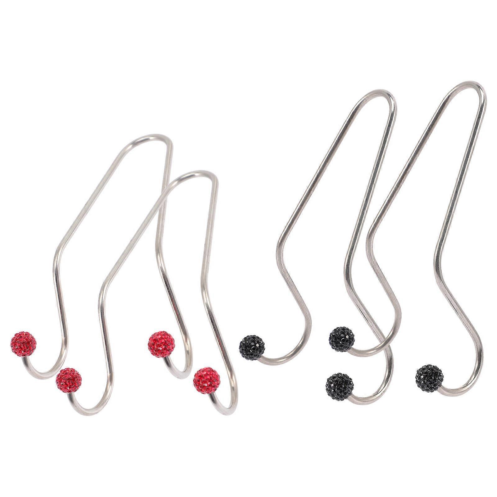 Back Seat Hook Car Seats Hooks for Headrest Rhinestone Car Use 4.7 2.6 1.6in 4Pcs