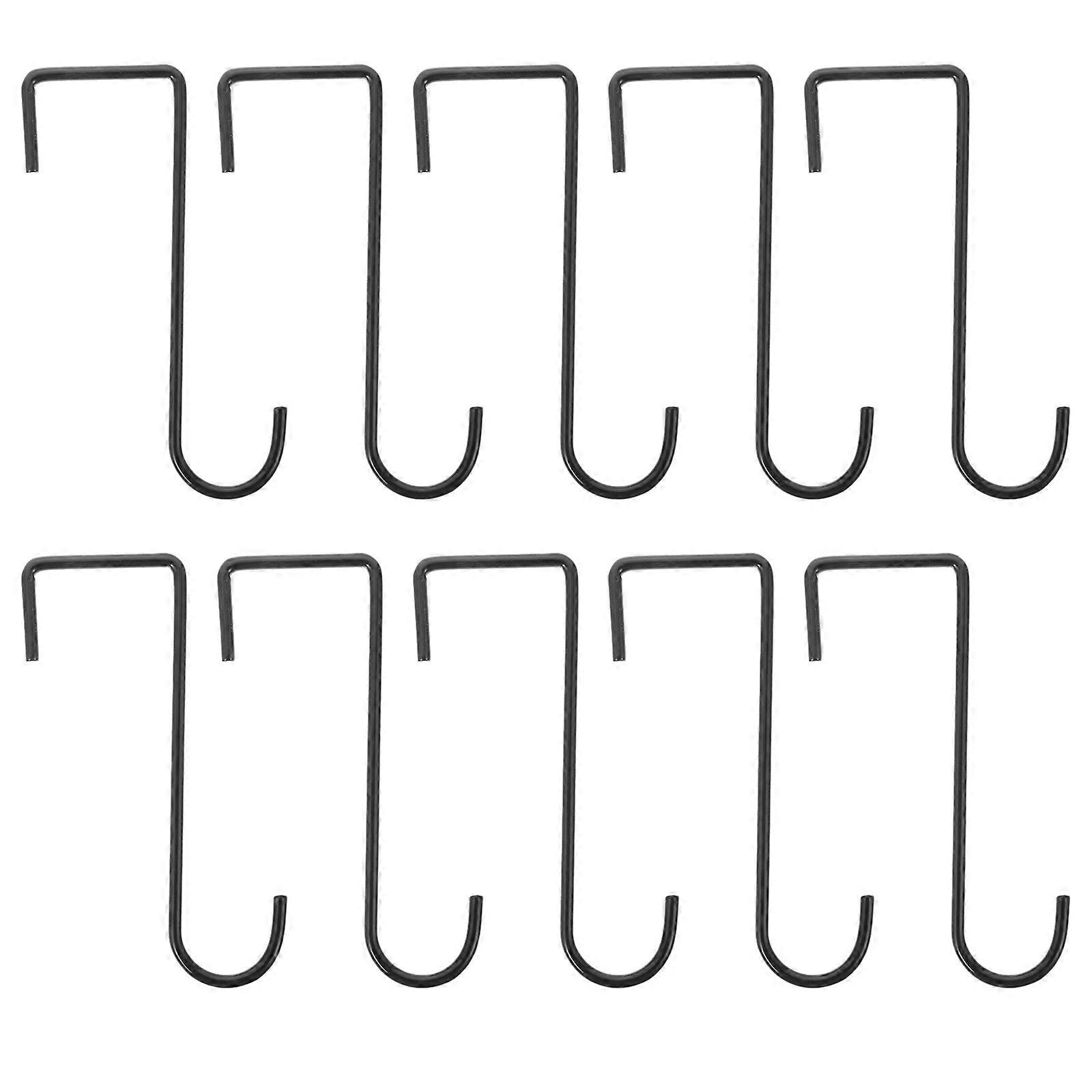 Brown Steel Bird Feeder Hooks for Garden with 10 Pieces Useful for Trees and Bushes 10Pcs