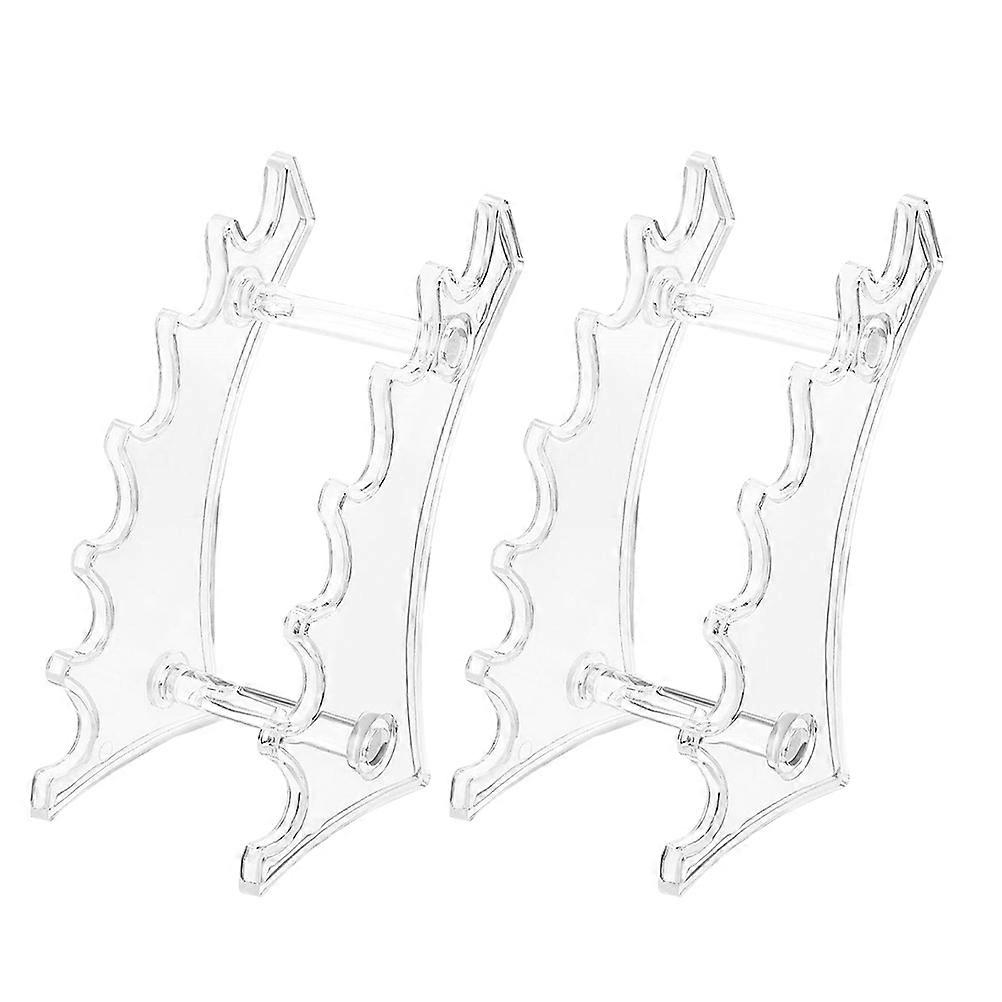 Writing Pens Holder Simple Eyeliner Display Rack For Supermarket Use Transparent 14.50X7.20X6.50CM 2Pcs