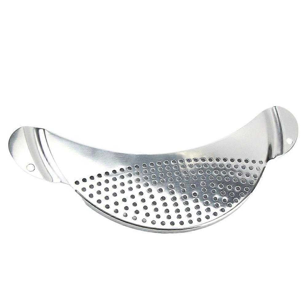 Stainless Steel Pot Strainer 2Pcs Silver Space-Saving Kitchen Pan Strainer for Pot Draining