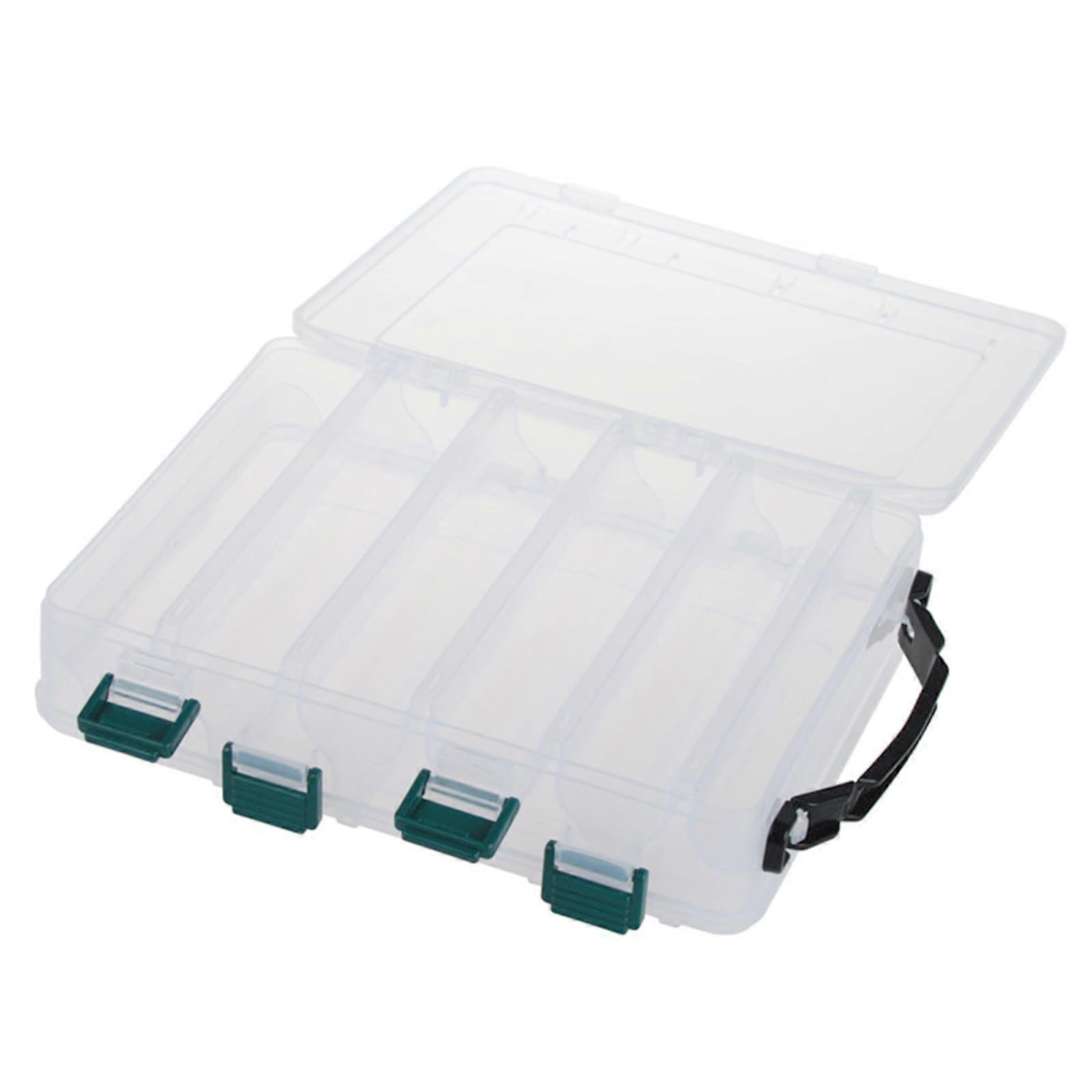 Fishing Storage Box Double-Sided, 10 Compartments for Bait and Wobbler