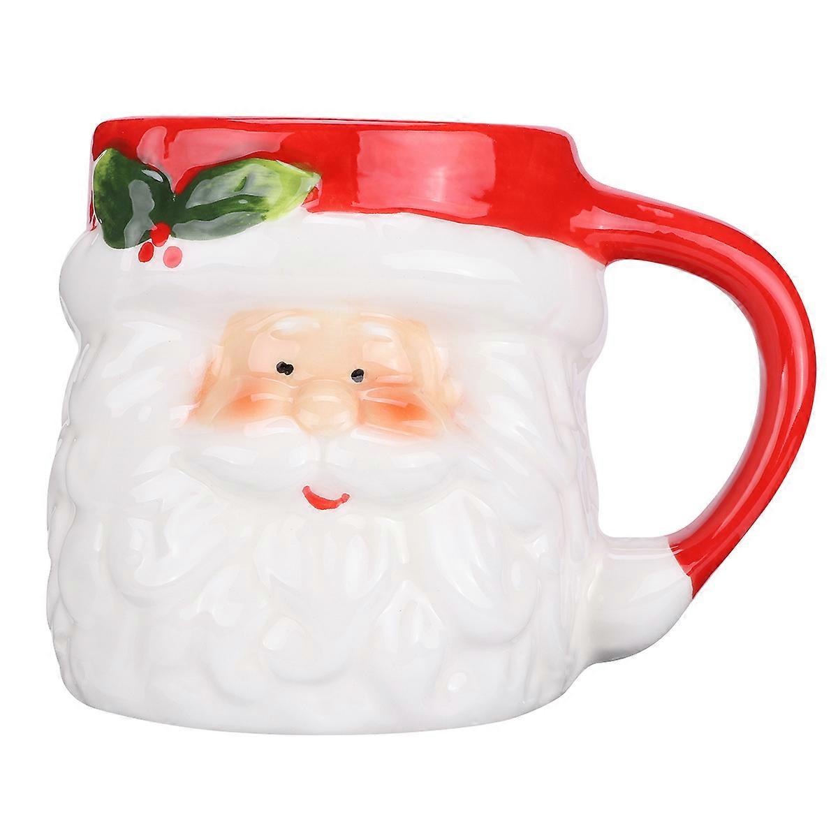 Santa Head Mug Ceramic Simulation Character Model Tooth-Brushing Assorted Color 1Pc