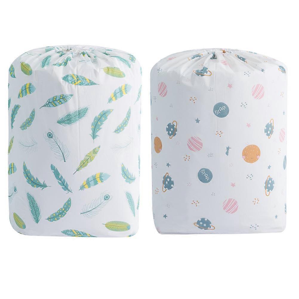 Clothes Organizing Bag Storage Pouch For Rectangular Drawstring Design 2Set