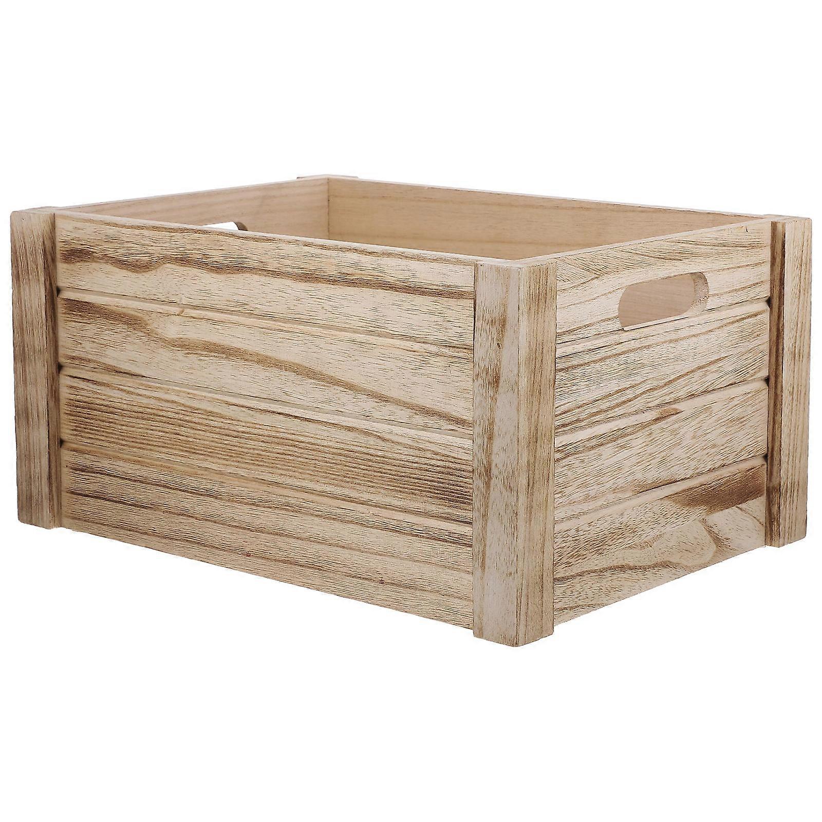 Planter Rectangular Wooden Planter Pot For Garden Plants Medium Size Craftsmanship 1Pack