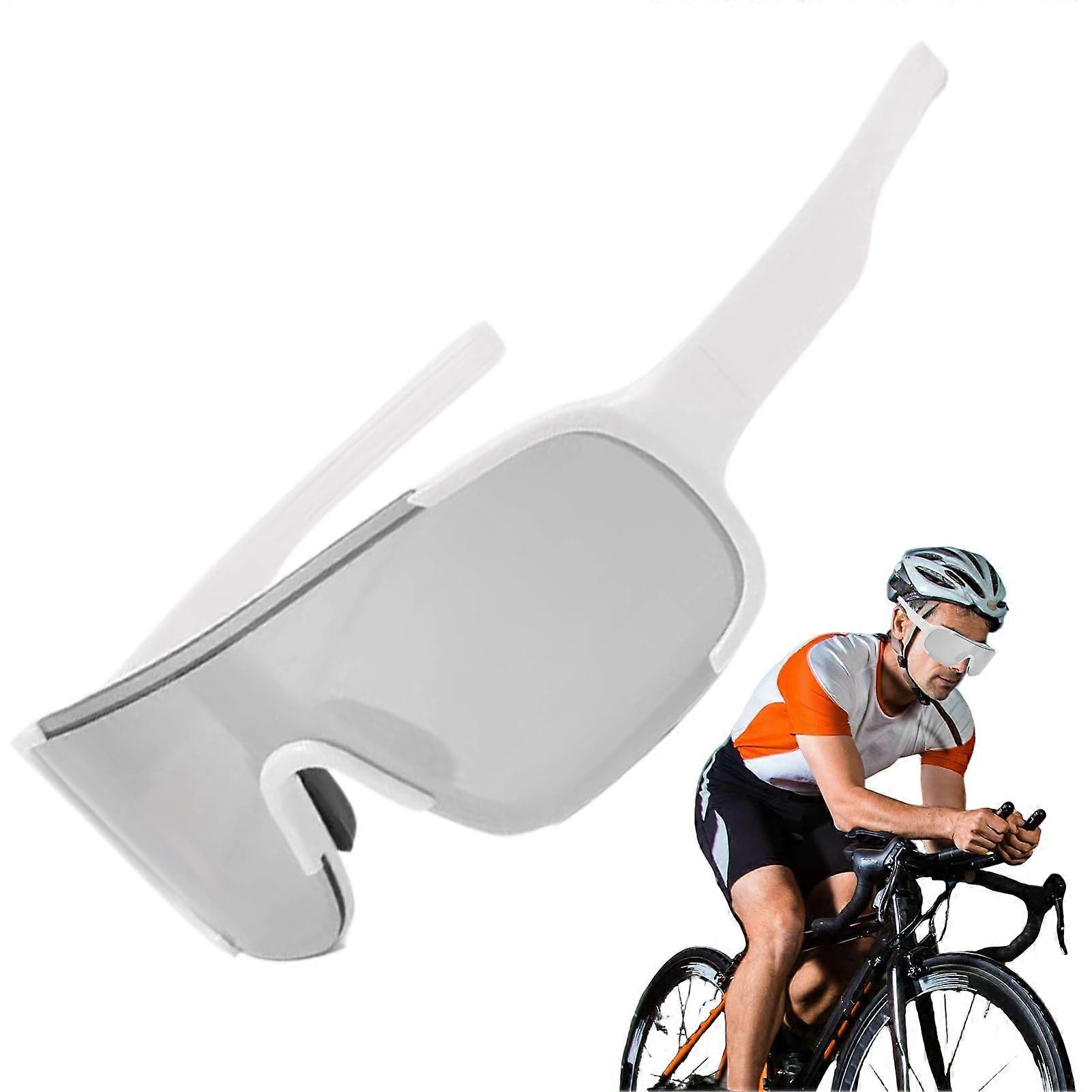 Riding Glasses  HighEnd Racing Glasses Windproof Jogging Sunglasses White frame