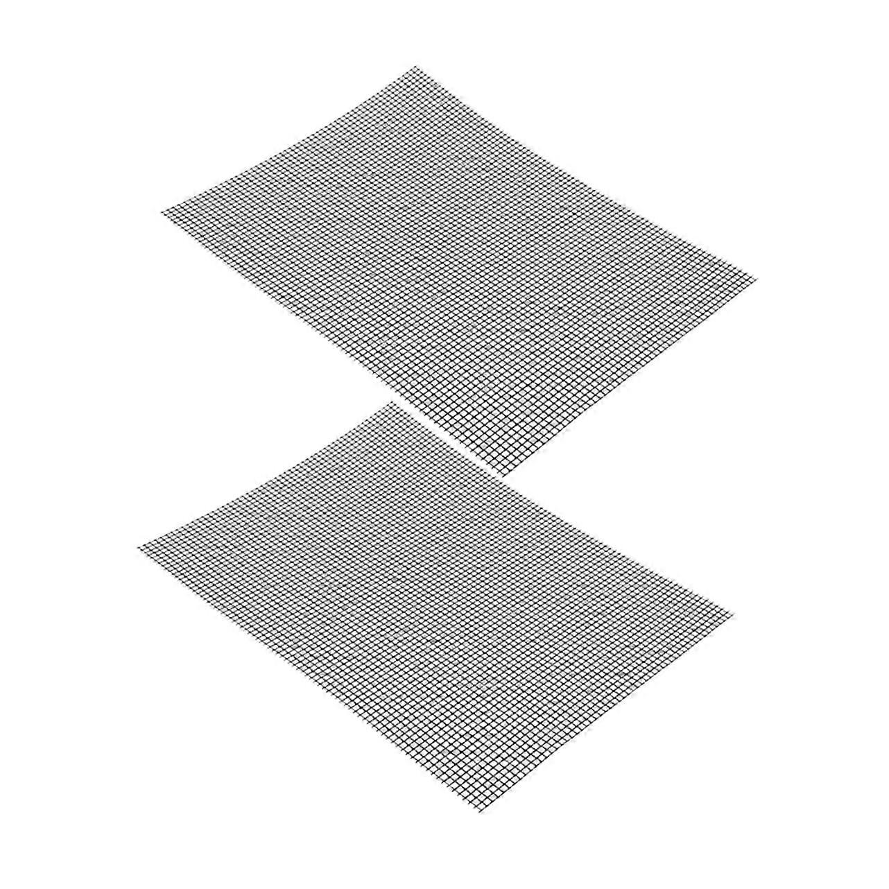 Grill Mat Set of 2 Reusable Heat-Resistant BBQ Mesh for Outdoor Grill and Oven Easy to Clean Durable Non-Stick