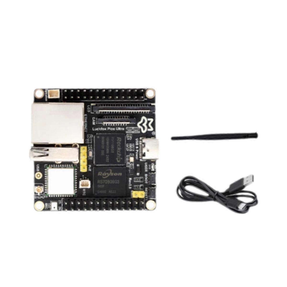 Luckfox Pico Ultra Development Board OnBoard 8G EMMC Mic WiFi6 PoE RV1106 with Audio and Display Port