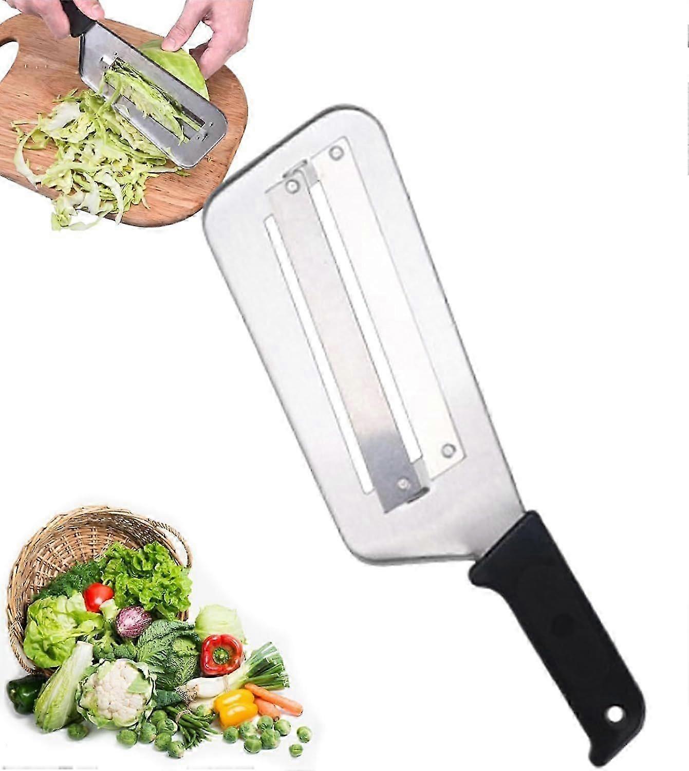 Dual Blade Julienne Cutter, Stainless Steel Dual Blade Julienne Cutter, Stainless Steel Shredder Knife, Cabbage Shredder Slicer, Vegetable Cutter