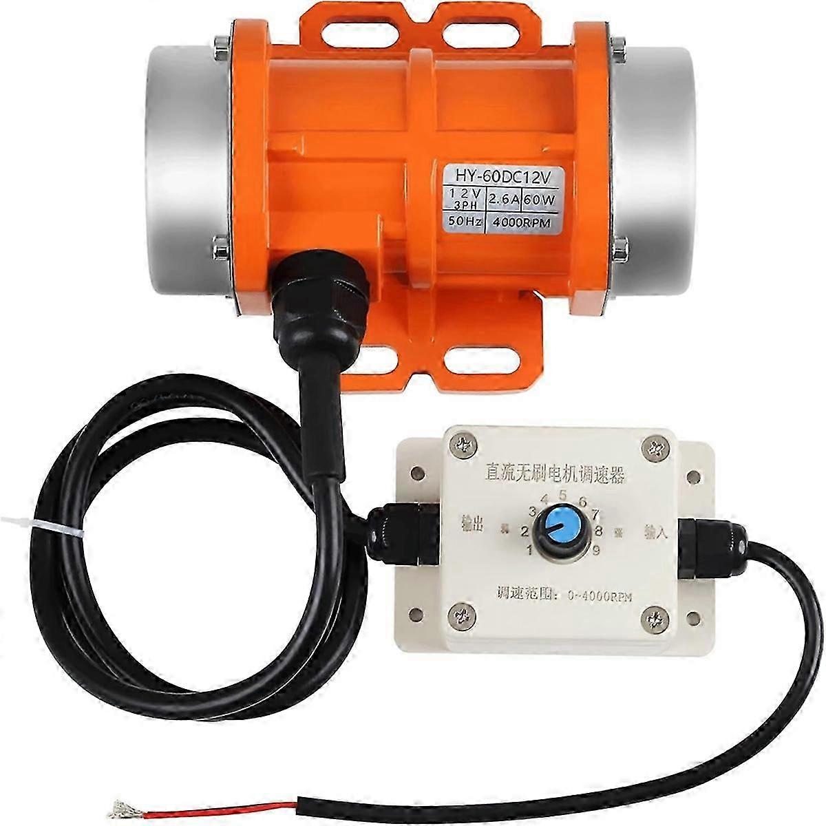 盐砂撒布机和混凝土搅拌机振动器电机 4000Rpm 60W DC12V 铝合金外壳 Con
