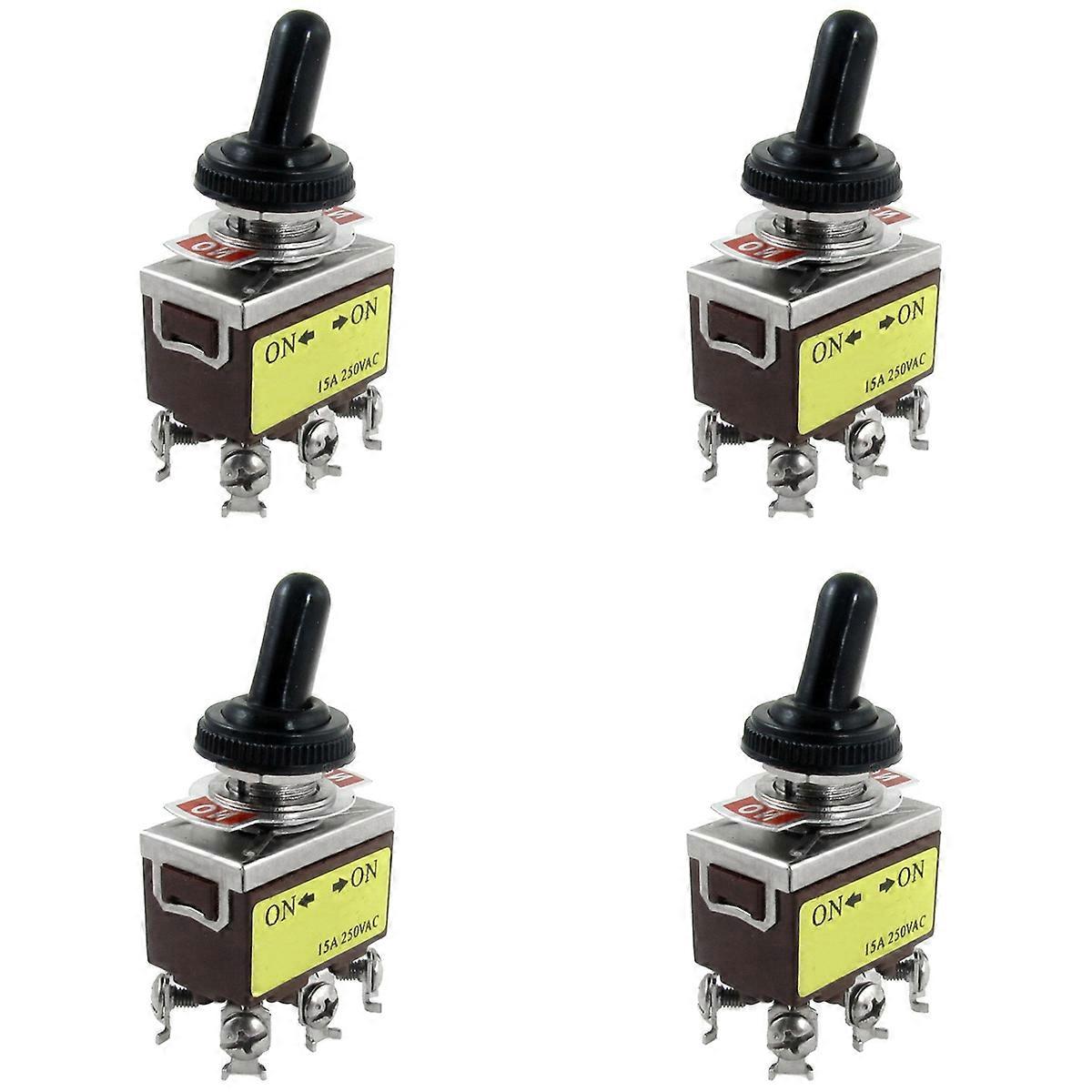 AC 250V 15A on/on 2 Position DPDT Toggle Switch with Waterproof Boot