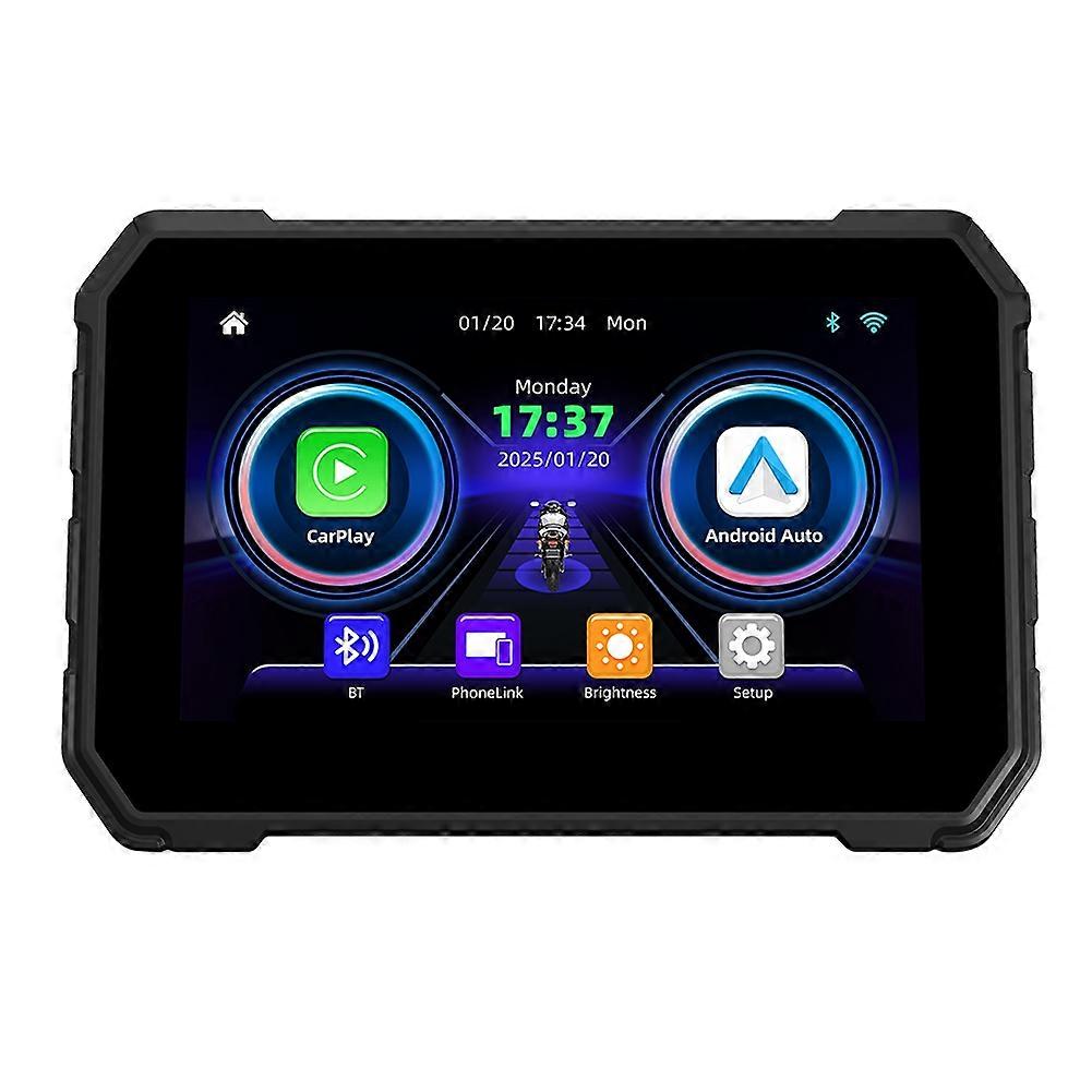 -02A Wireless CarPlay Moto 5 Inch Portable Digital Motorcycle Dashboard Navigation Display Screen fo