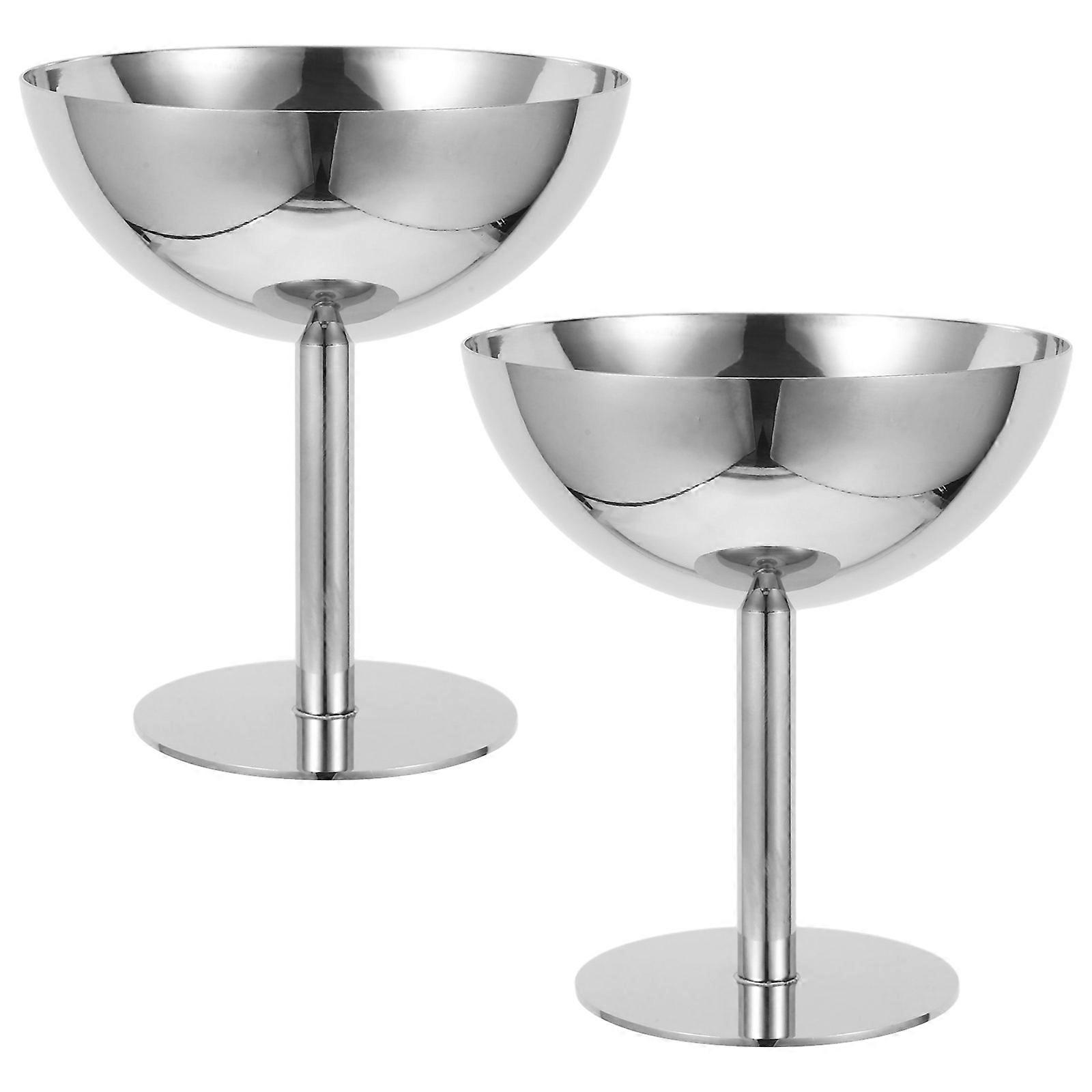 Stainless Steel Ice Cream Cups Elegant Dessert Bowls for Pudding, Fruit & Salad Versatile Serving Bowls for Parties