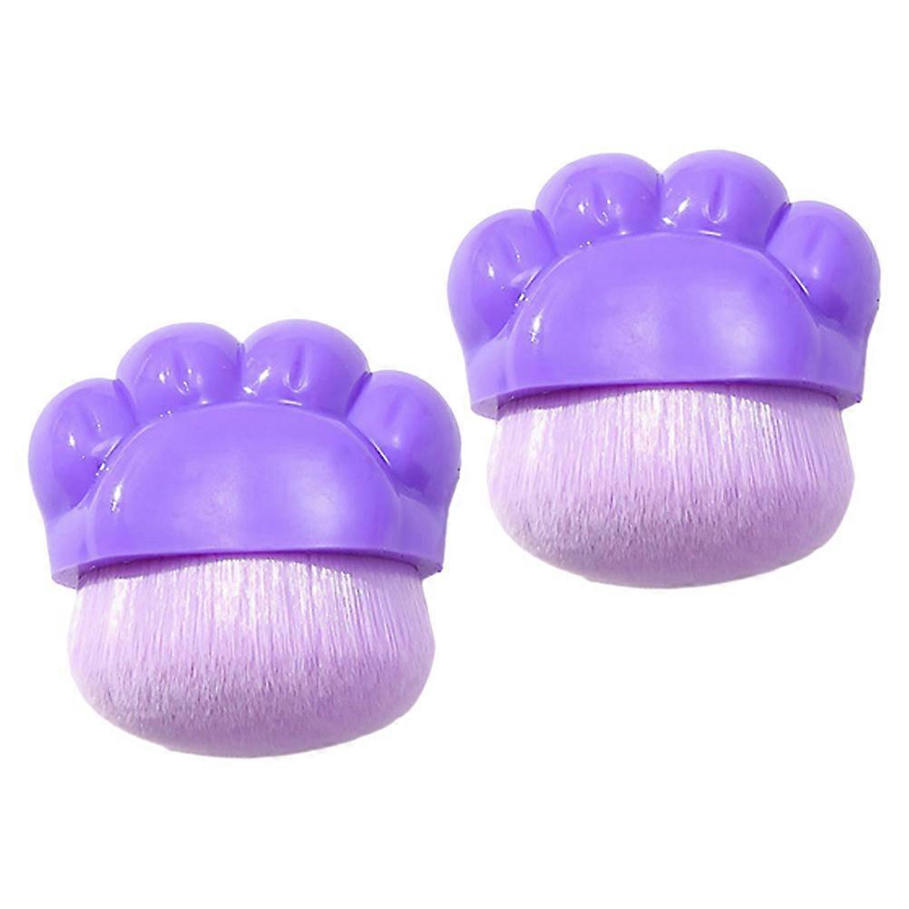 Cat Claw Shaped Small Concealer Brush Appearance For Women 2Set
