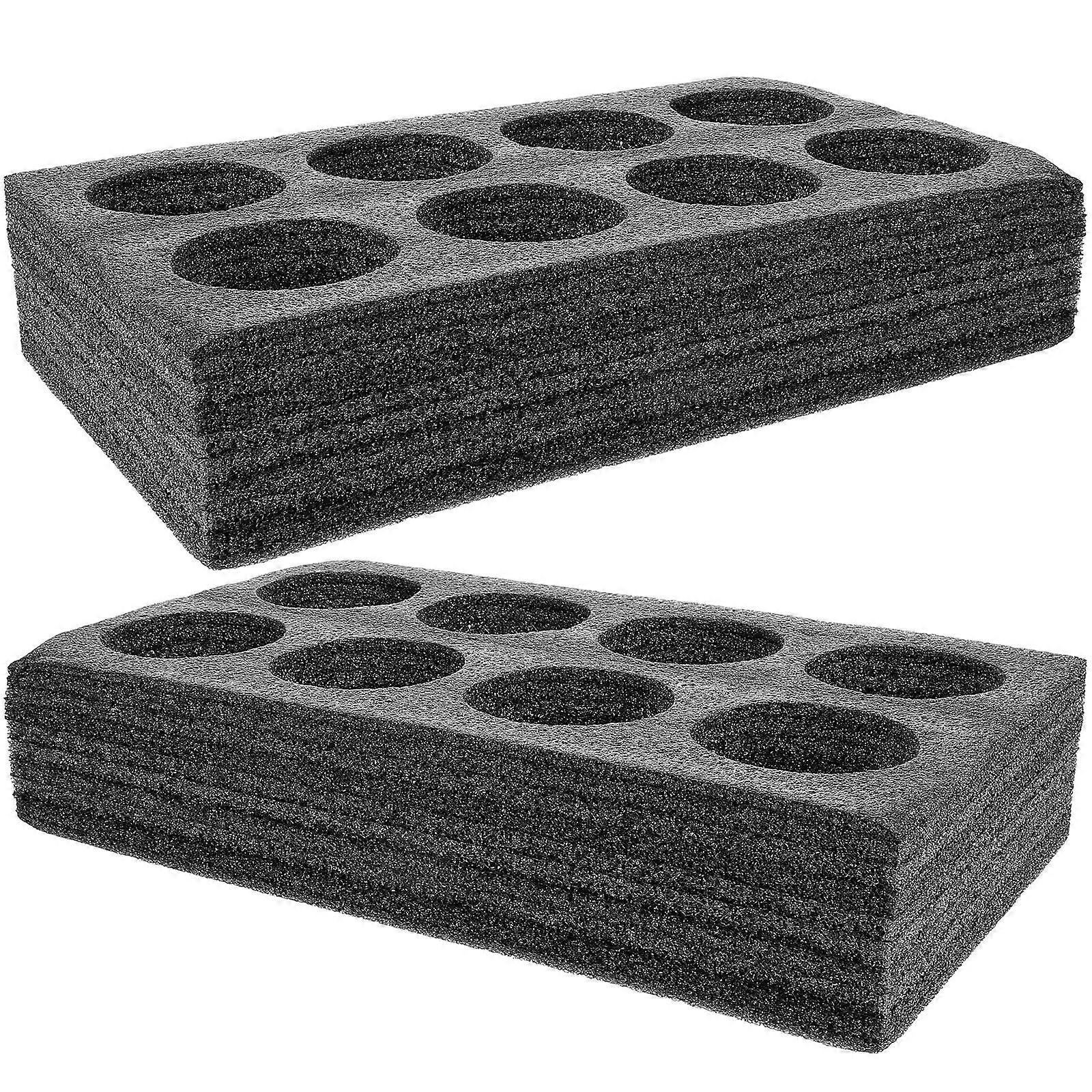 Multiple Cup Holder Tray Beverages Office Use 2Pcs Portable Material 35x20cm