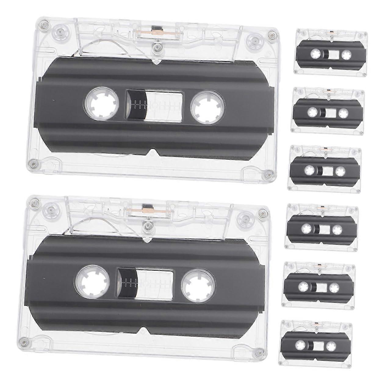 8 x Music Cassette Tape Blank Cassettes Audio Cassettes Blank Audio Cassettes Audio Cassettes Mini Tape Cassette Tape Blank Plastic Clear