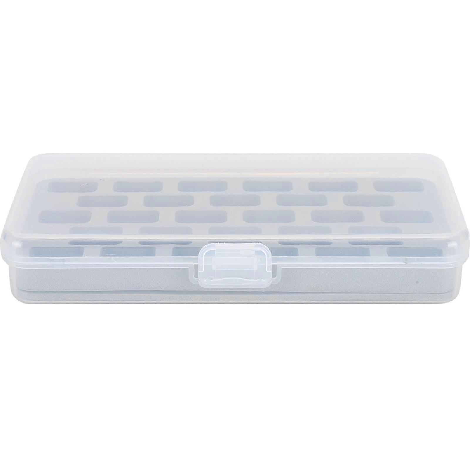 28 Slots Empty Spools Box Plastic Thread Storage Cover Bobbin Organizer for Sewing Needs