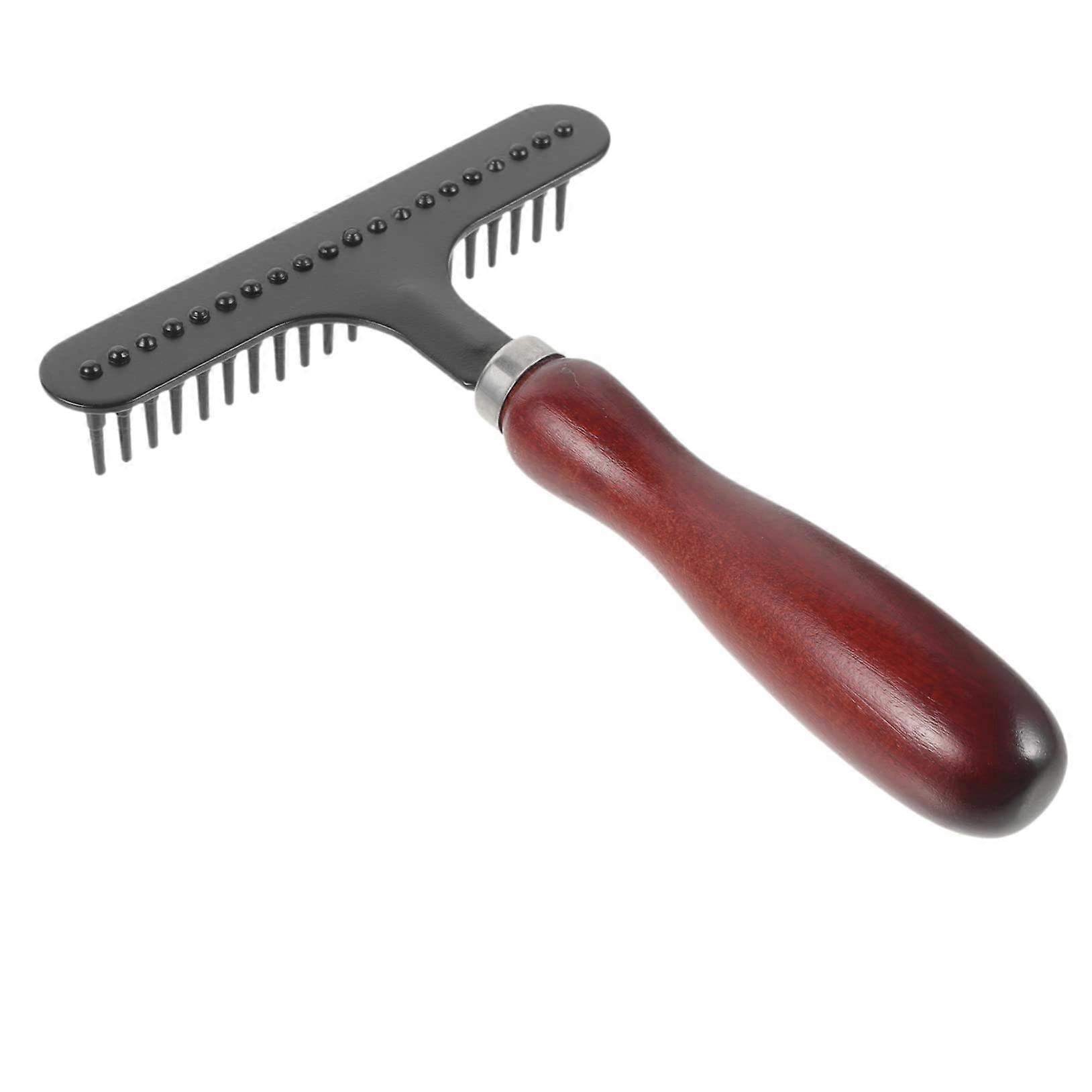 Pet Grooming Comb, Comfort Grip Dematting Comb for Cats for Easy Removal of Undercoat and Tangles for Comfortable Grooming
