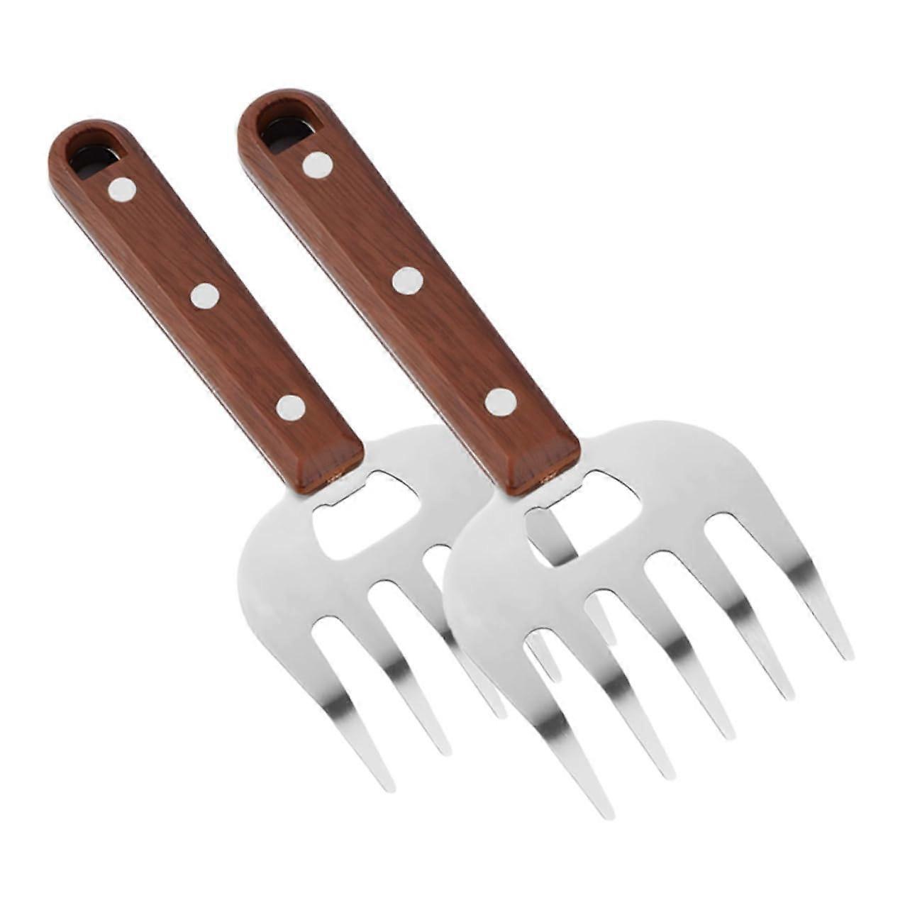 BBQ Meat Forks Pack of 2 Chicken Puller Tools with Large Claws for Chopping and Serving Meat Grill Forks