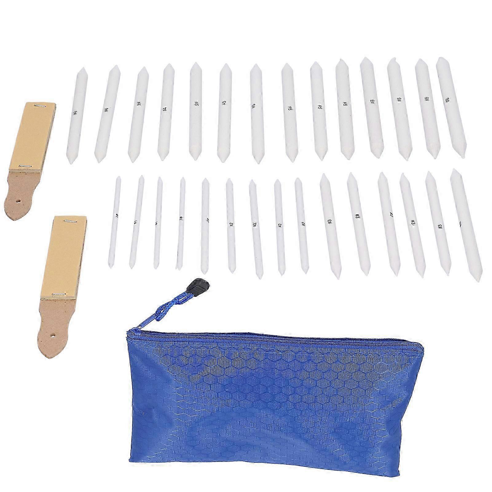 Blending Stumps and Tortillions Drawing Tools Set with 2Pcs Sandpaper Pencil Pointer for Sketching