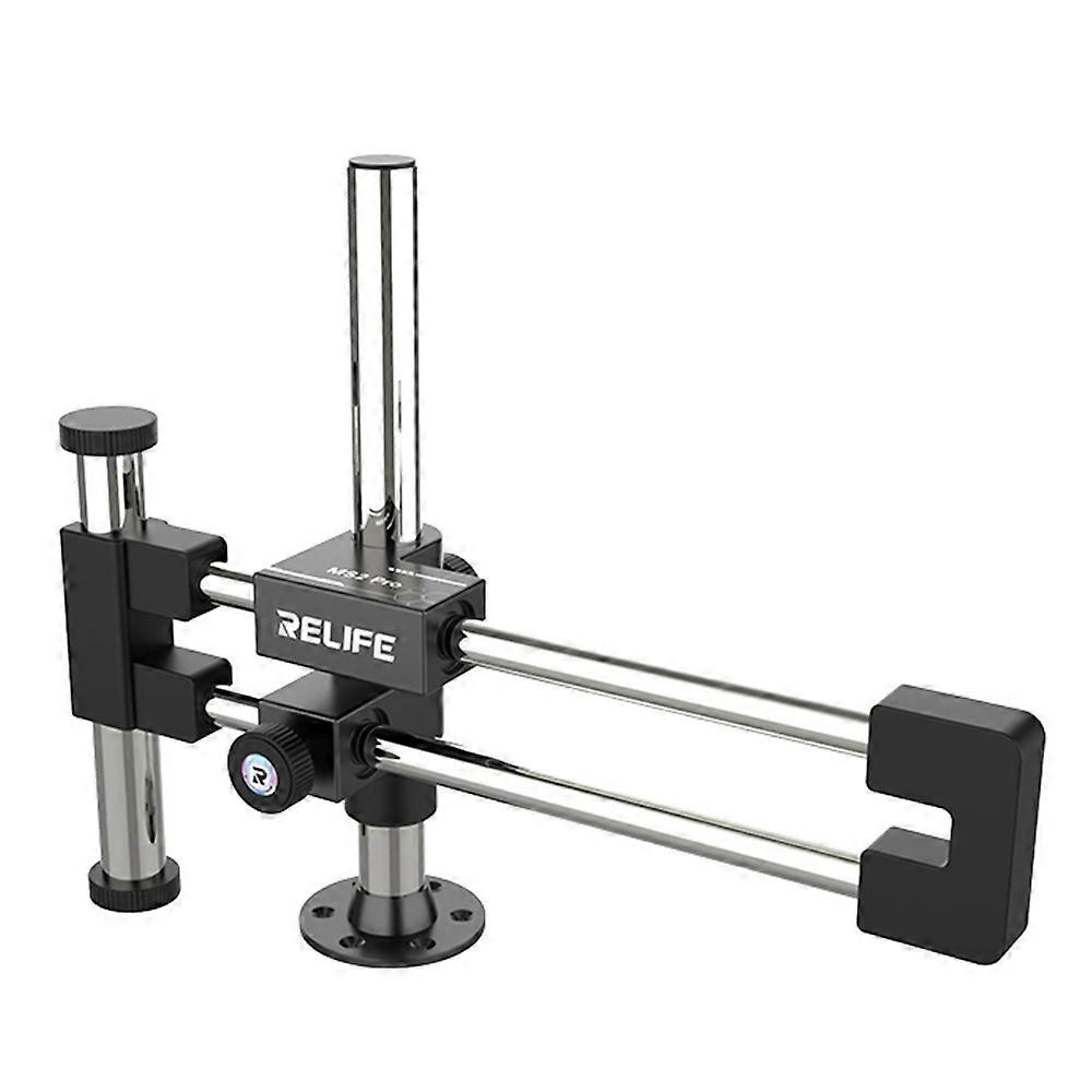 RELIFE MS2 Pro Dual-Bearing Dual-Rod Microscope Stand 360° Rotation/Multi-Angle Adjustment for Deskt