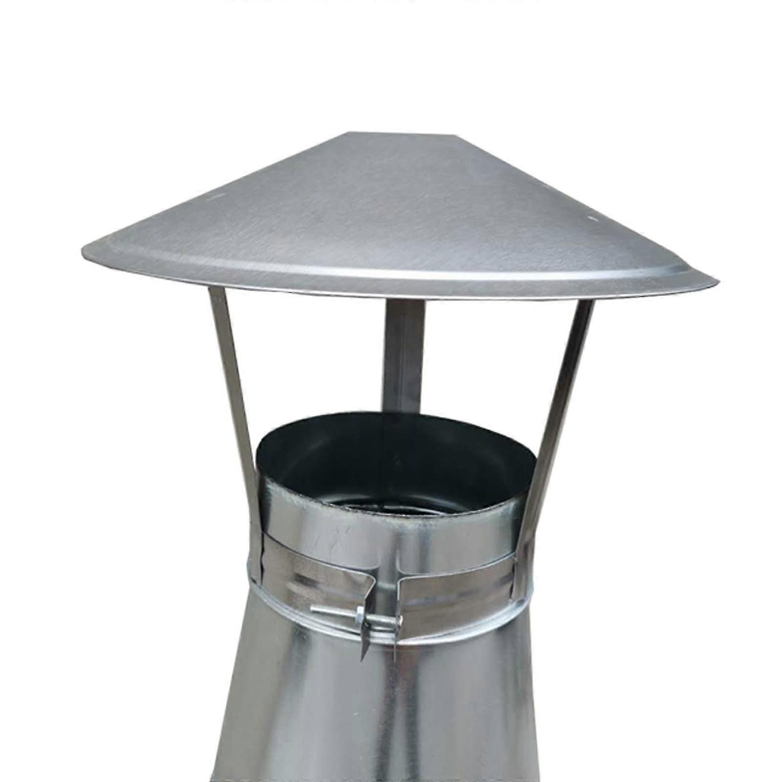 Chimney flue cowl cover for rain and snow, protector for 75250mm pipe, hoop 230mm height 350mm