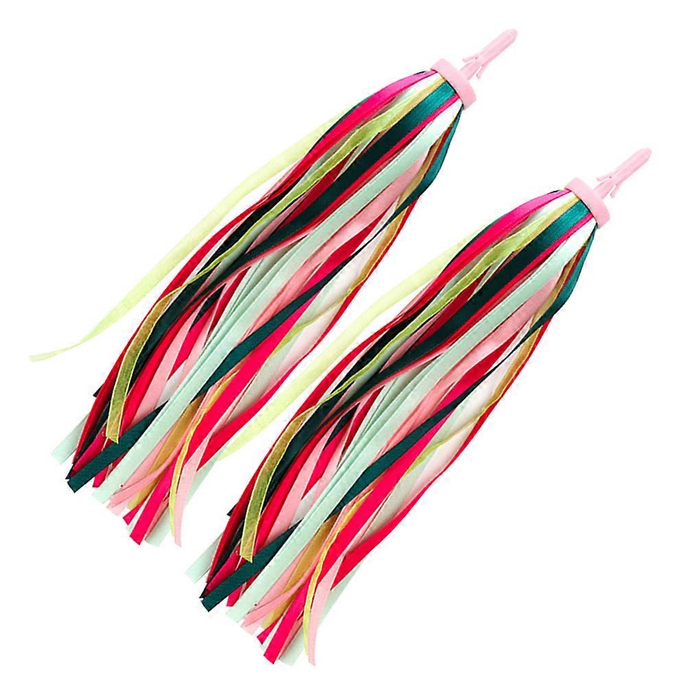 Scooter Streamers Kids Bike Handlebar Streamers Assorted Color 25x0.7cm 1 Pair