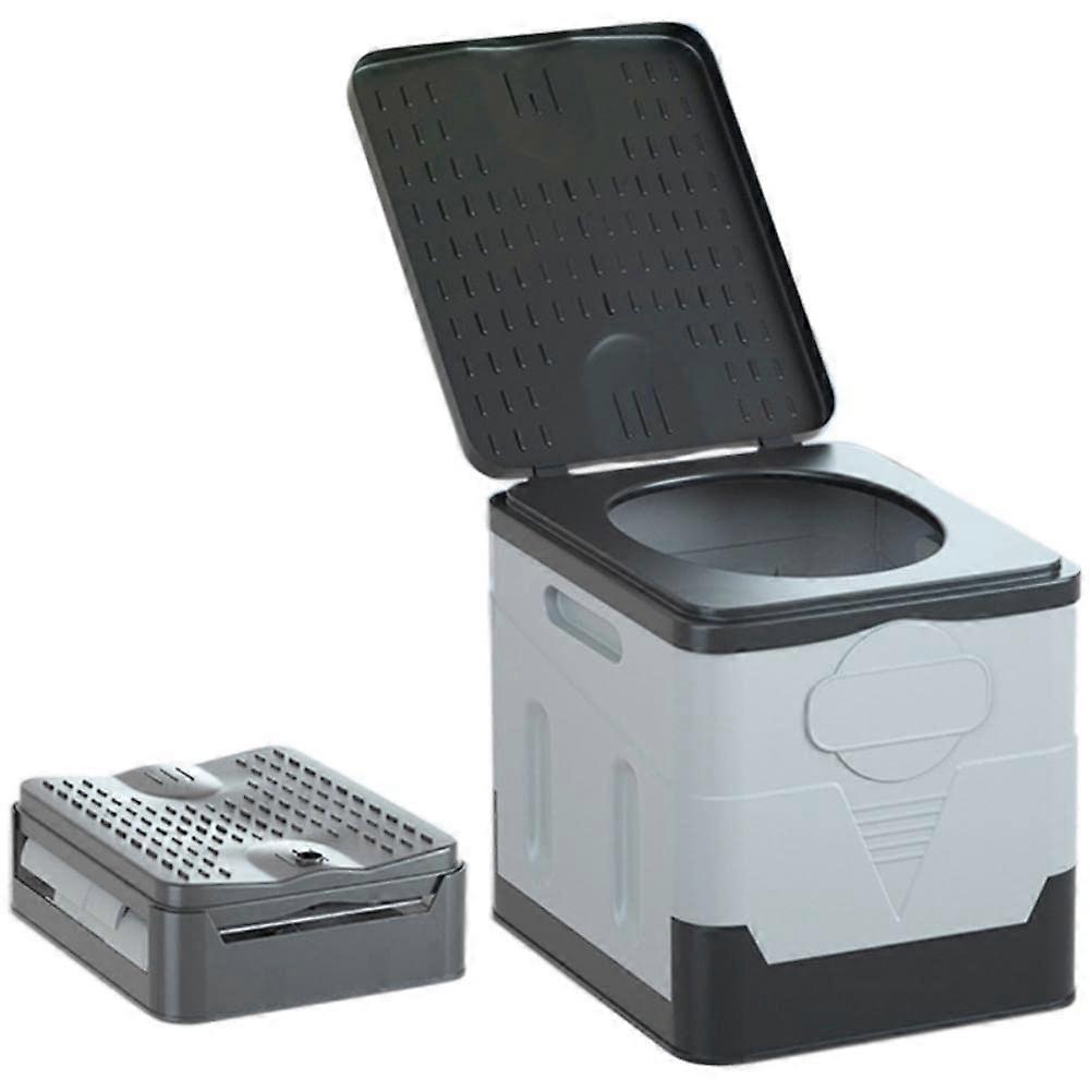Camping Toilet, Unisex Mobile Toilet with Load Capacity 150 kg, Portable Folding for Camping, Grey