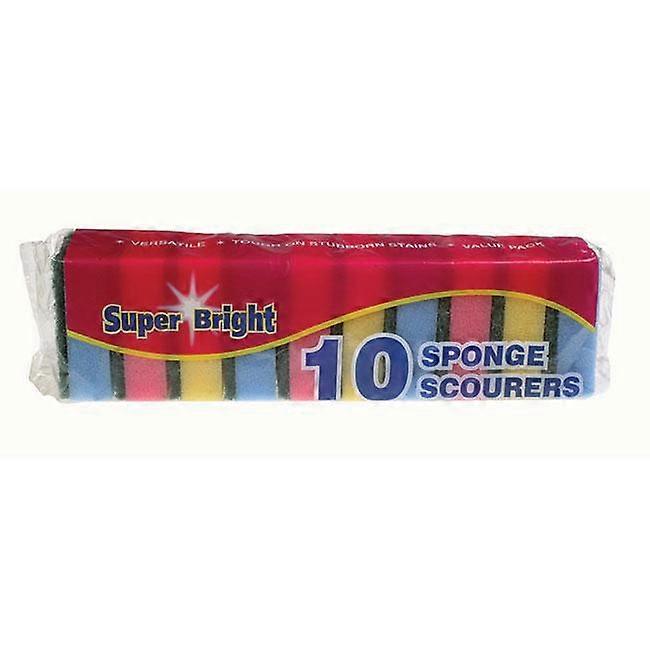 Super Bright Sponge Scourers 10pk