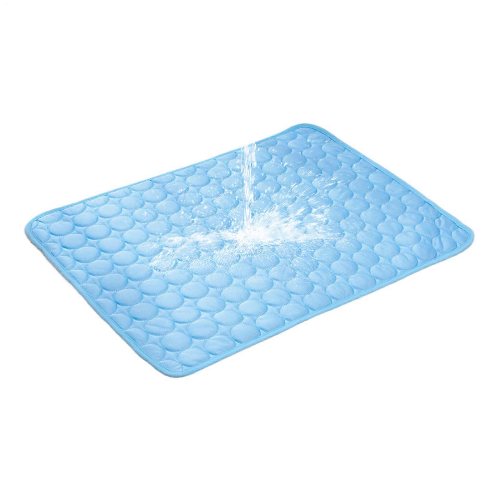 Cooling mat for dogs, cooling pad for dogs – cooling sleeping pad Washable dog sleeping mat for warm weather, cat bed blue L 20 x W 17 x H 17 cm