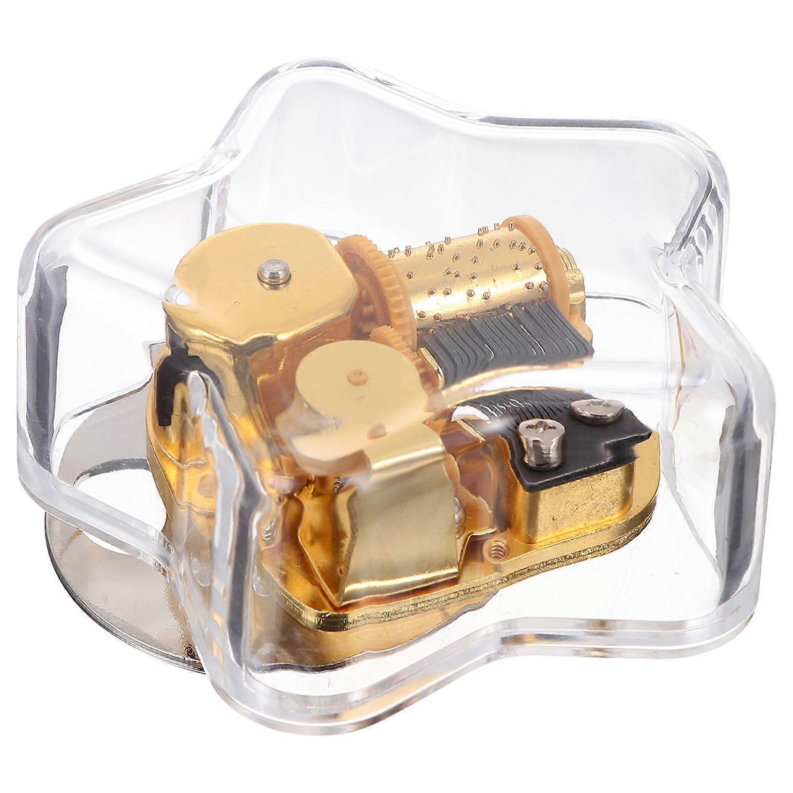 Creative Music Box with Details for Play Multi Color Acrylic and Metal 1pc
