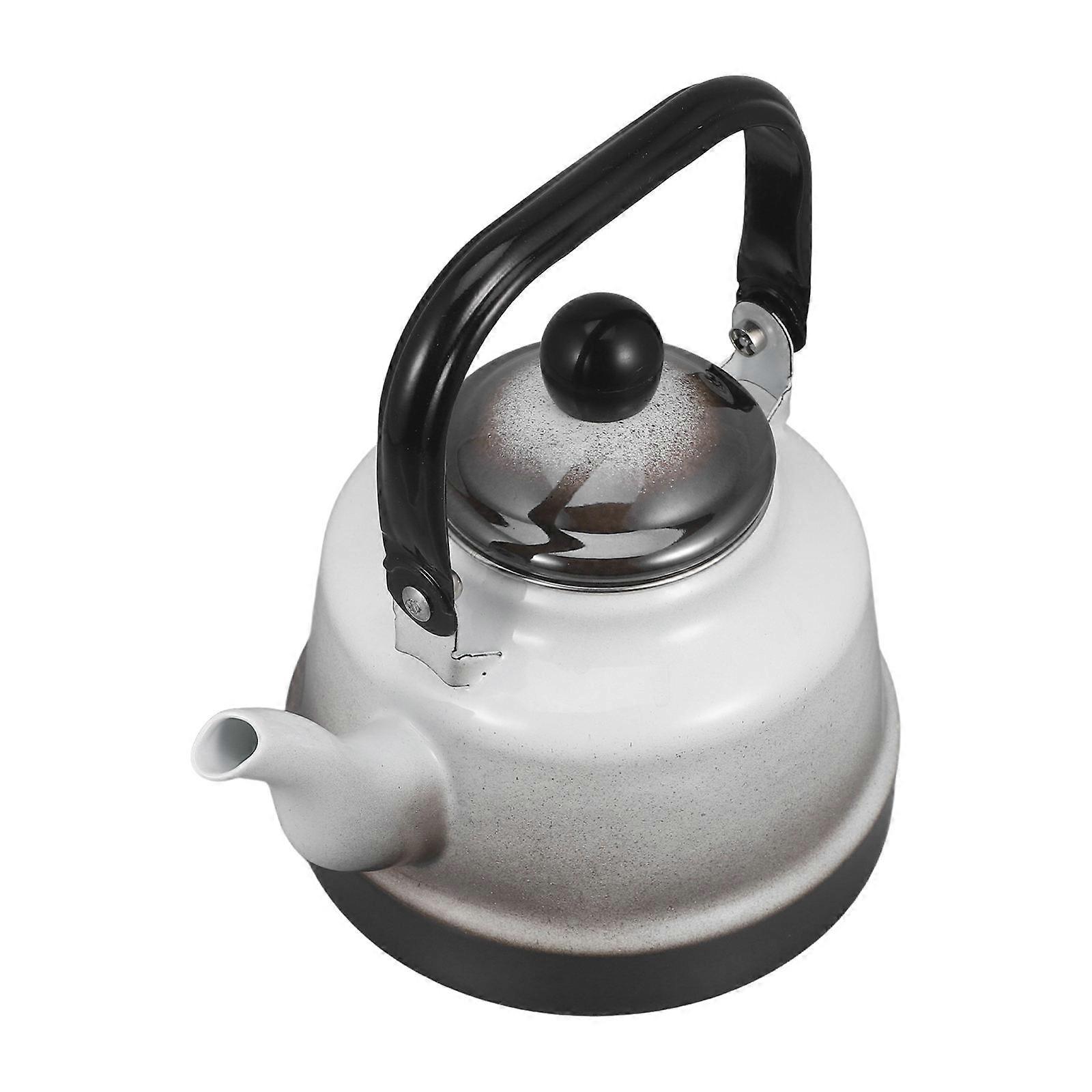 Retro Tea Kettle Enamel Kettle Water Heating Festive Occasions Multi Color Steel Handle 1.7L Capacity 1Pack