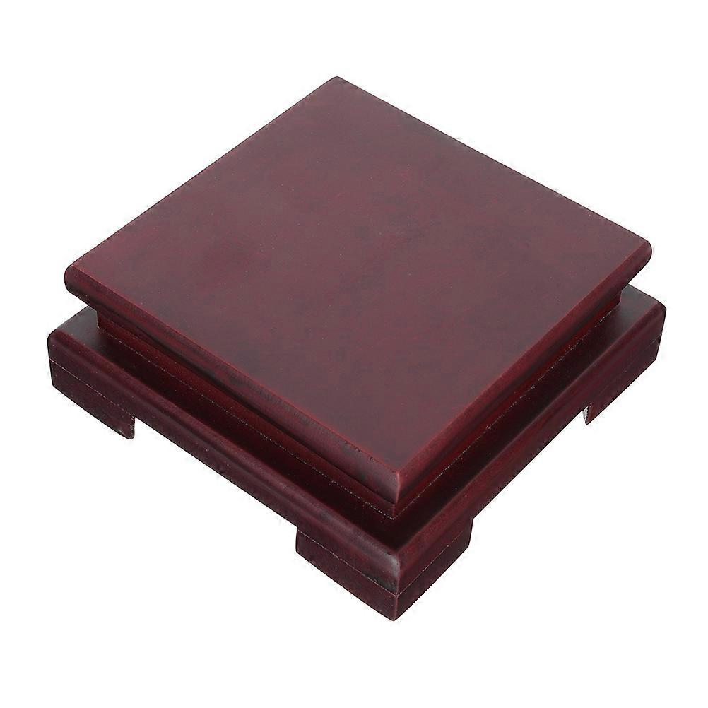 Pedestal Stands For Display Buddha Statue Storage Stand Dark Red 4.3×4.3×2.0in 1Pack