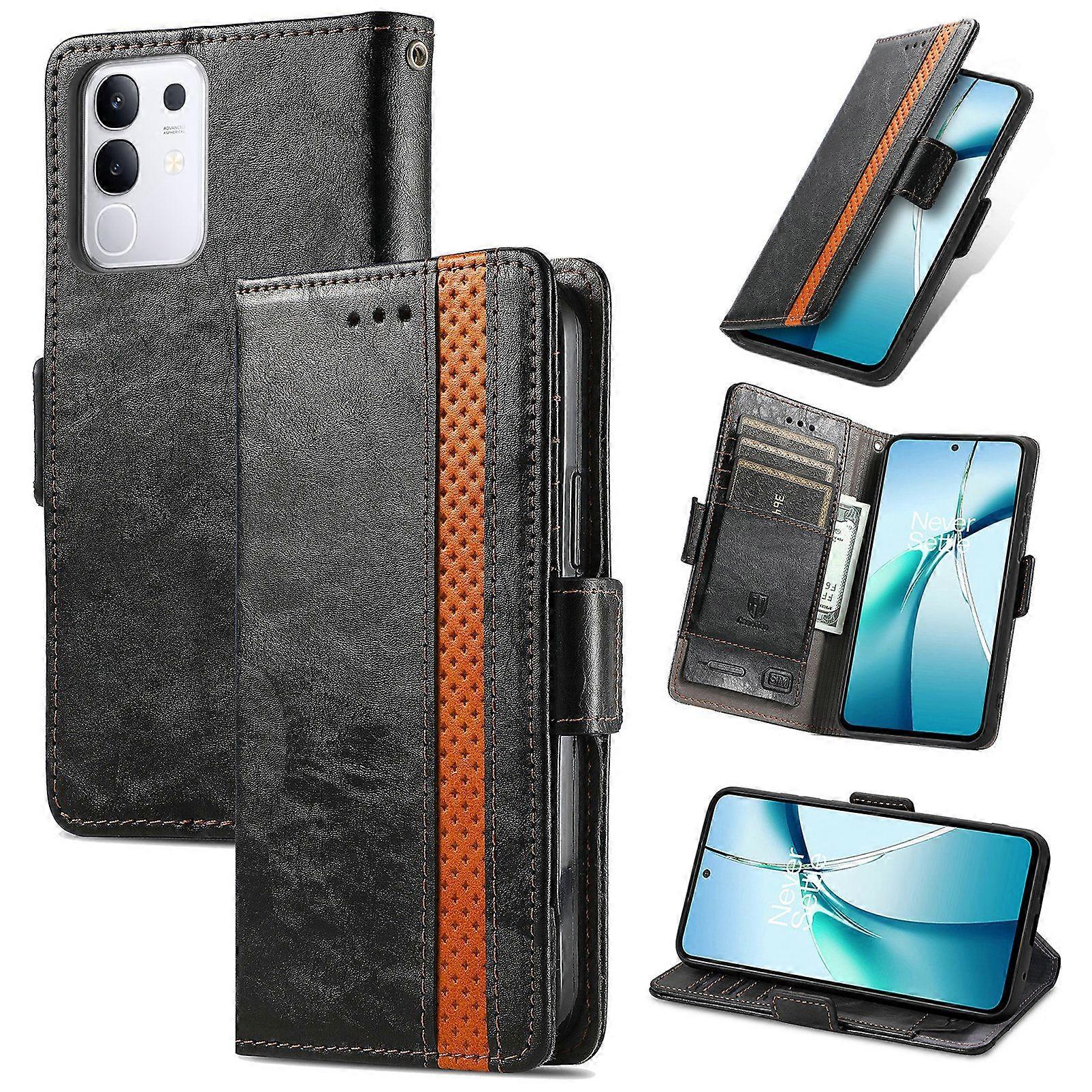 Compatible With VIVO Y29 4G Wallet Case, PU Leather Flip Case with Card Holders RFID Blocking Kickstand Phone Cover