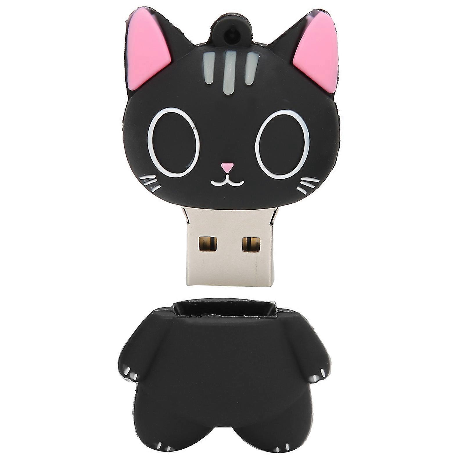 Cartoon Cat Pattern USB Flash Drive Data Picture Music Movie Files Storage U Disk Gift