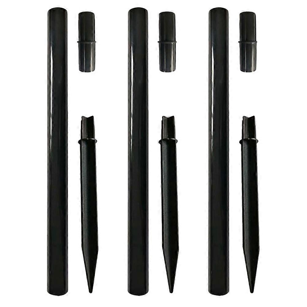 3 Pack Reinforced Plastic Ground Stakes for Garden Solar Lights, Replacement Lamp Spikes for Pathway Lawn, Weather Resistant Lightweight Design, Easy