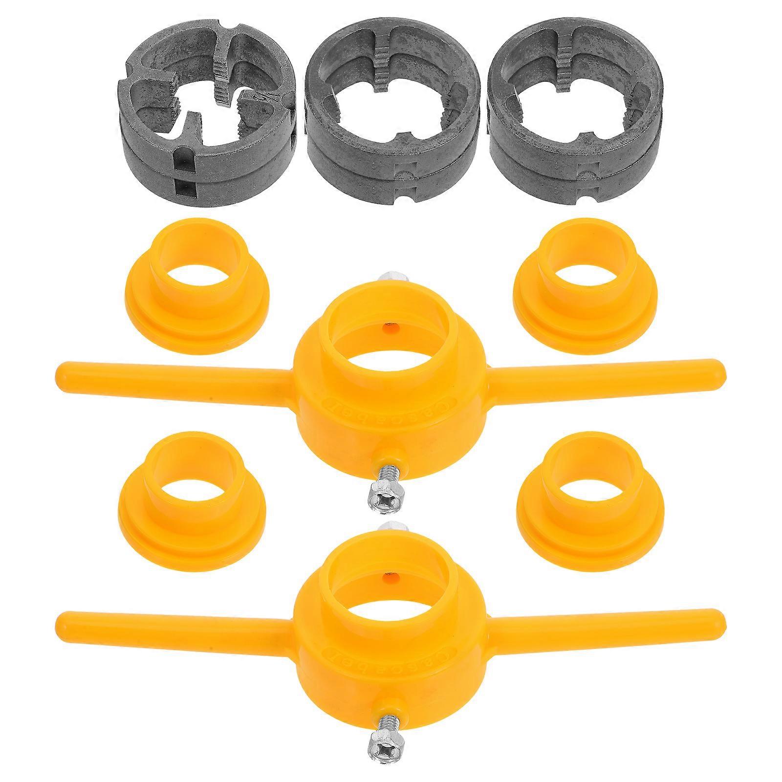 2 Sets ABS Pipe Threading Tool DIY Threader Npt Round Die Pipe Thread Makers for Plumbing Thread Molds