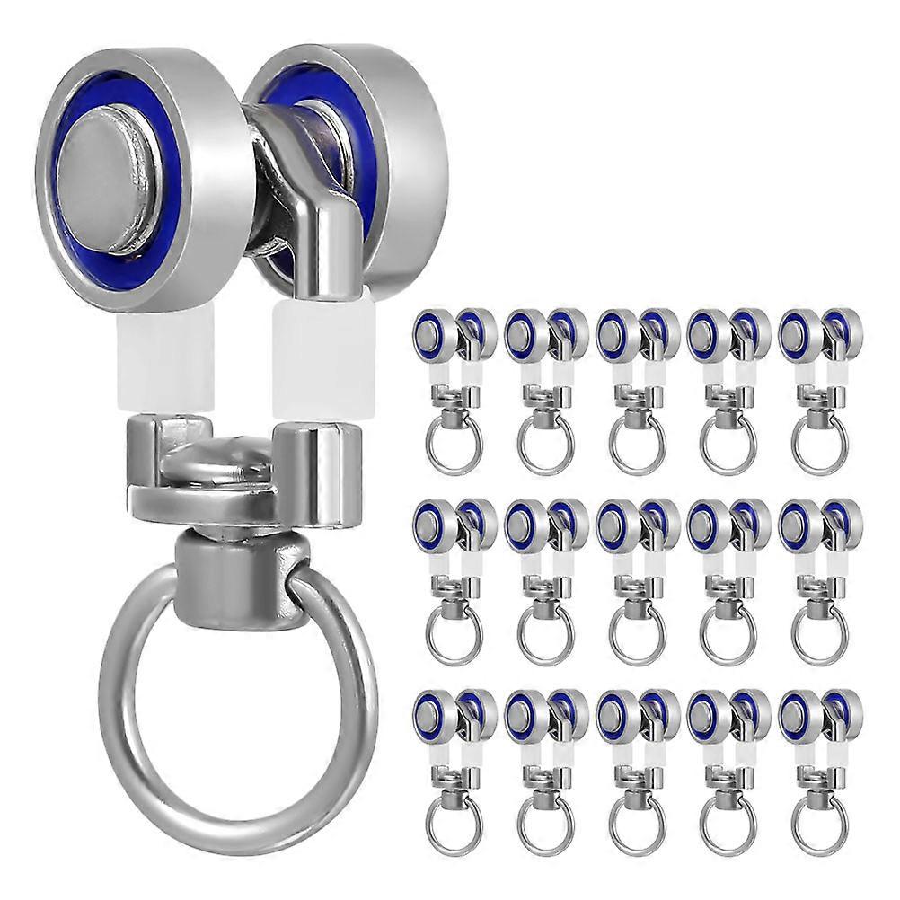 16pcs Silent Curtain Track Rollers with Metal Bearings   Flexible Ceiling Gliders for Smooth Operation, Compatible with Existing Straight Shower