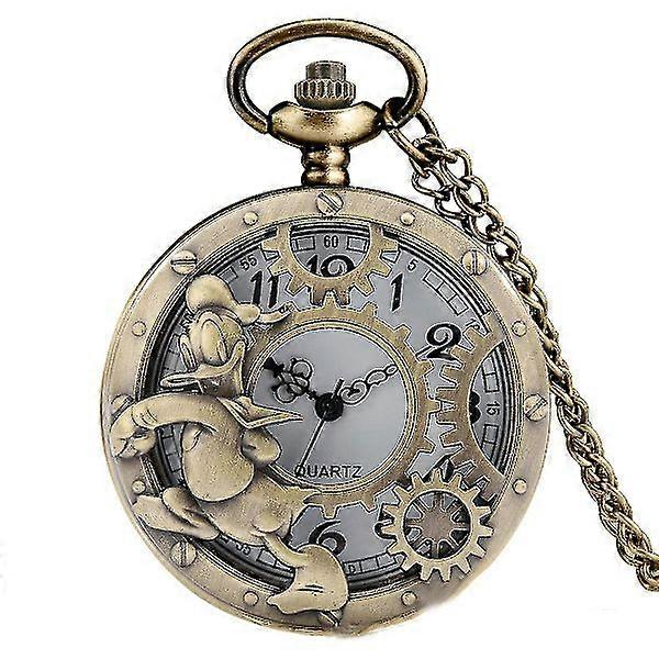 Donald Duck Retro-Uhr mit Kette, Geburtstagsgeschenk, Erwachsene, Unisex