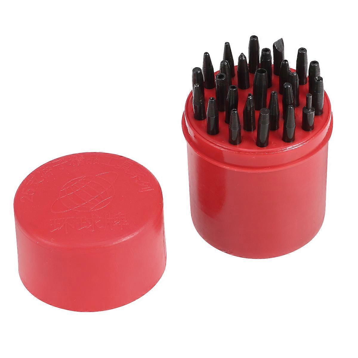 25pcs Watch Needle Punch Tool Hand Presser Puller Head Band Punch Tool for Watchmaking and Repair Staking Punching Tool Set