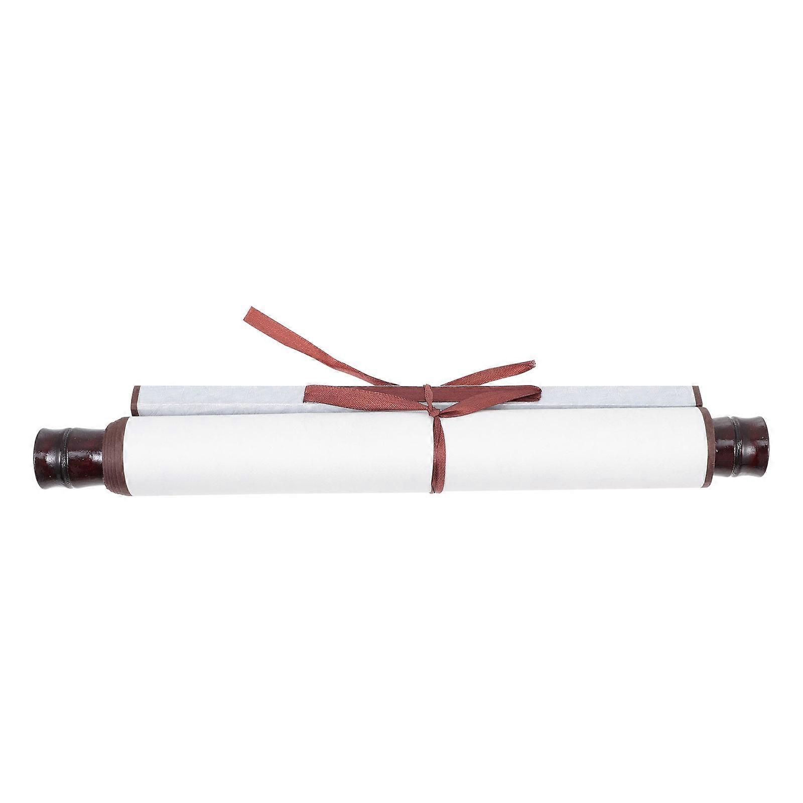 Chinese Scroll Paper for Painting Use Blank Rice Paper with Light Brown Color Moderate Ink
