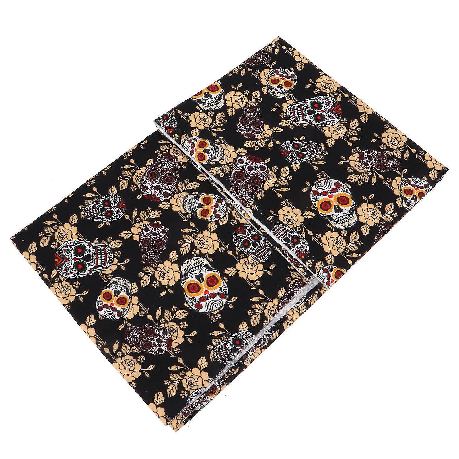 Craft Cotton Fabric Halloween Themed Nordic Style Square Decorative Material Soft Durable DIY Projects 1Pcs