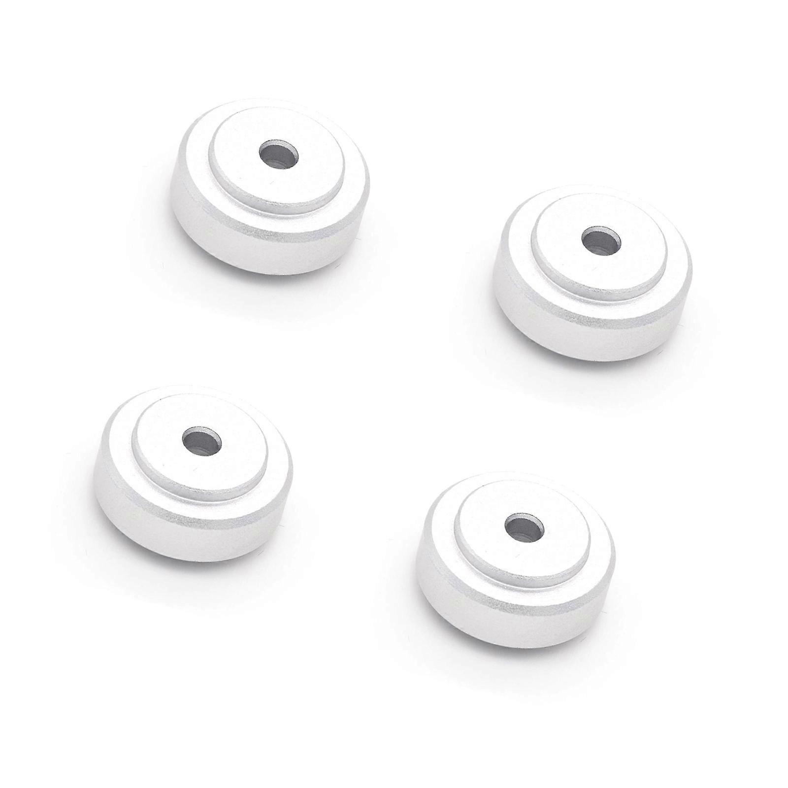 Professional Speaker Isolation Pad Set Of 4 NonSlip Shock Absorbing Feet Pad For Heavy Amplifiers Speaker Stand  Silver